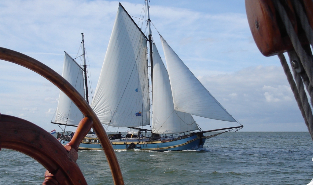 Tjalk Mallejan segeln auf dem Wattenmeer